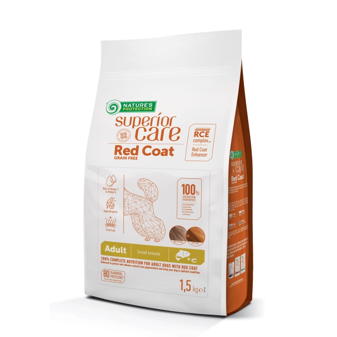 Nature’s Protection Red Coat Grain Free With Salmon For Adult Small